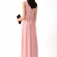 Rochie-seara-roz-pliuri